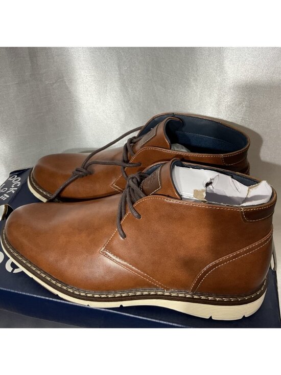 Dockers Mens Brown Leather Chukka Boots With Cushioning Sole Size 7.5